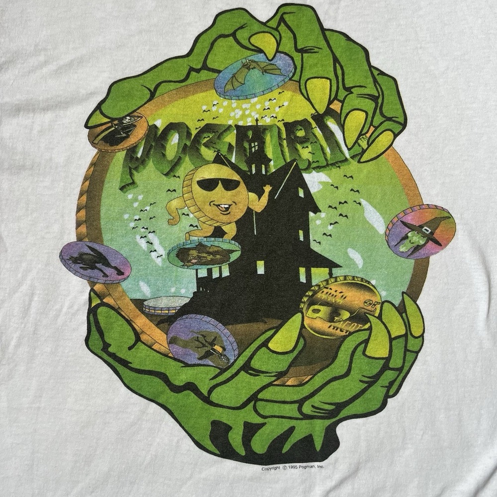 Mr. Pogman And The Hand Of Doom Pogs Vintage Rare 90s Size M-L Screen Tee